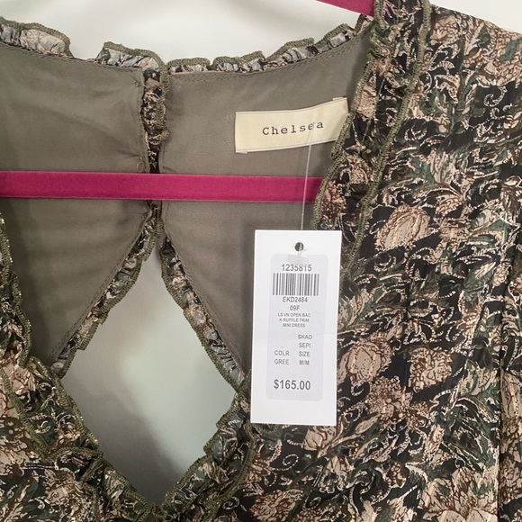 Honey Open Back Green and Black Print Dress - Picture 8 of 13